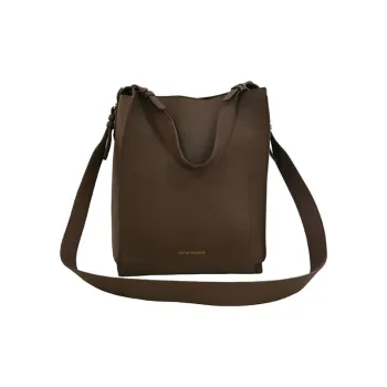 EMPORIO ARMANI Leather Shoulder Bag Regular Women's Brown