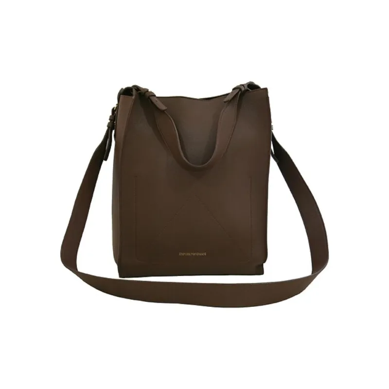 EMPORIO ARMANI Leather Shoulder Bag Regular Women's Brown-0