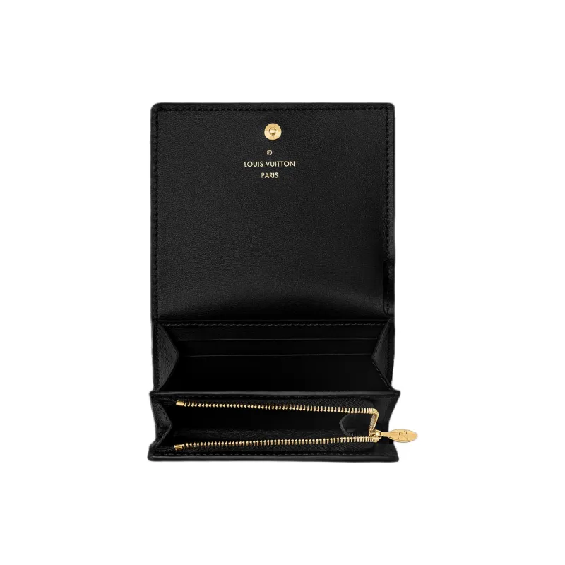 LOUIS VUITTON Capucines Taurillon Leather Wallet Unisex Black-3