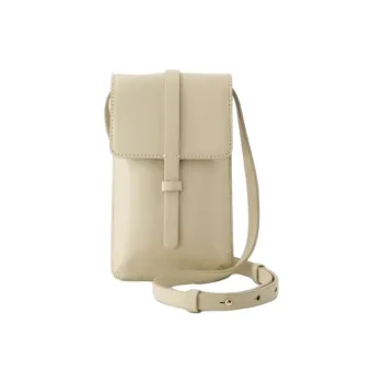 INES DE LA FRESSANGE Calfskin Shoulder Bag, Crossbody Bag Women's Beige