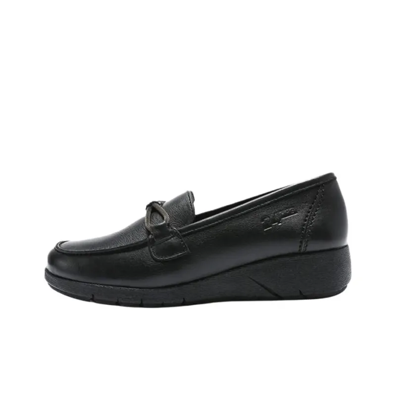 24hrs Etna Loafers 4cm Women's Black-0