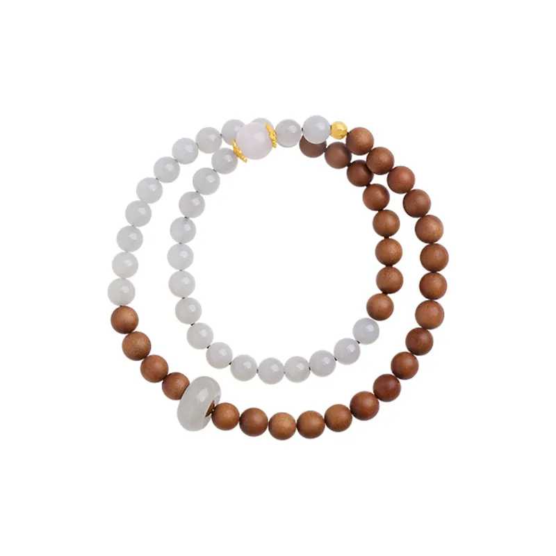Moon Seal Hundred Rivers Laoshan Sandalwood Bracelets Unisex-0