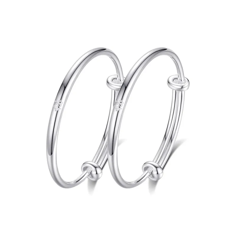 MIAOYINGE 999 Fine Silver Bangles Kids'-0