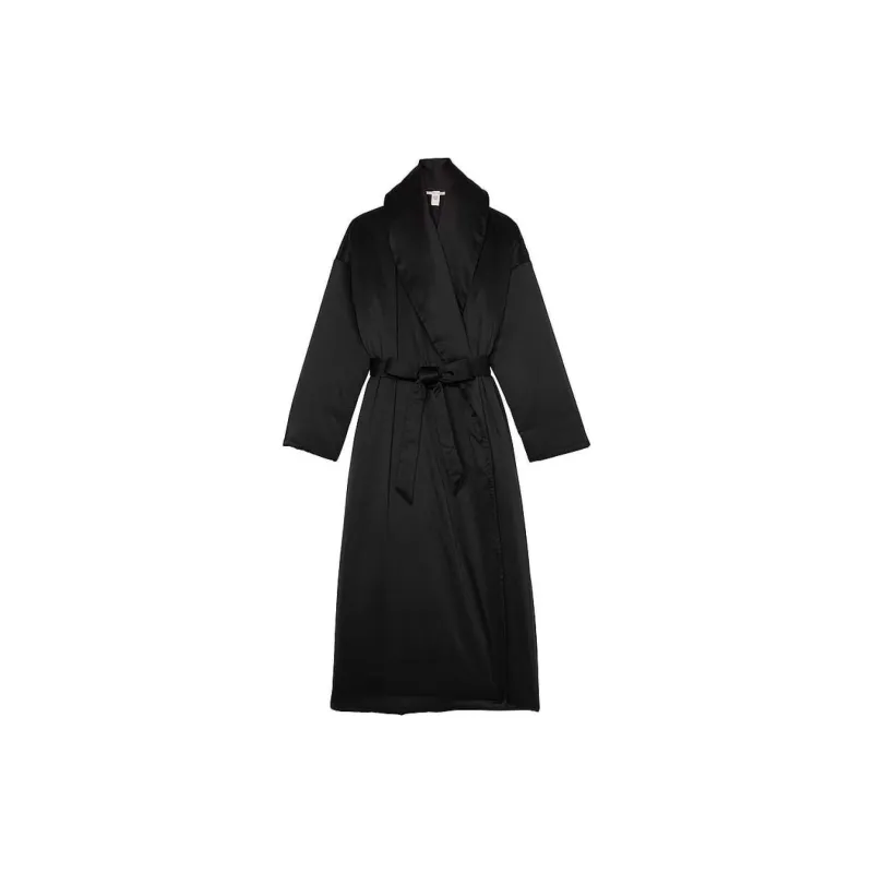 Victoria's Secret 24 Big Show Collection SEXY KI Pajama Robe Women's Black-0