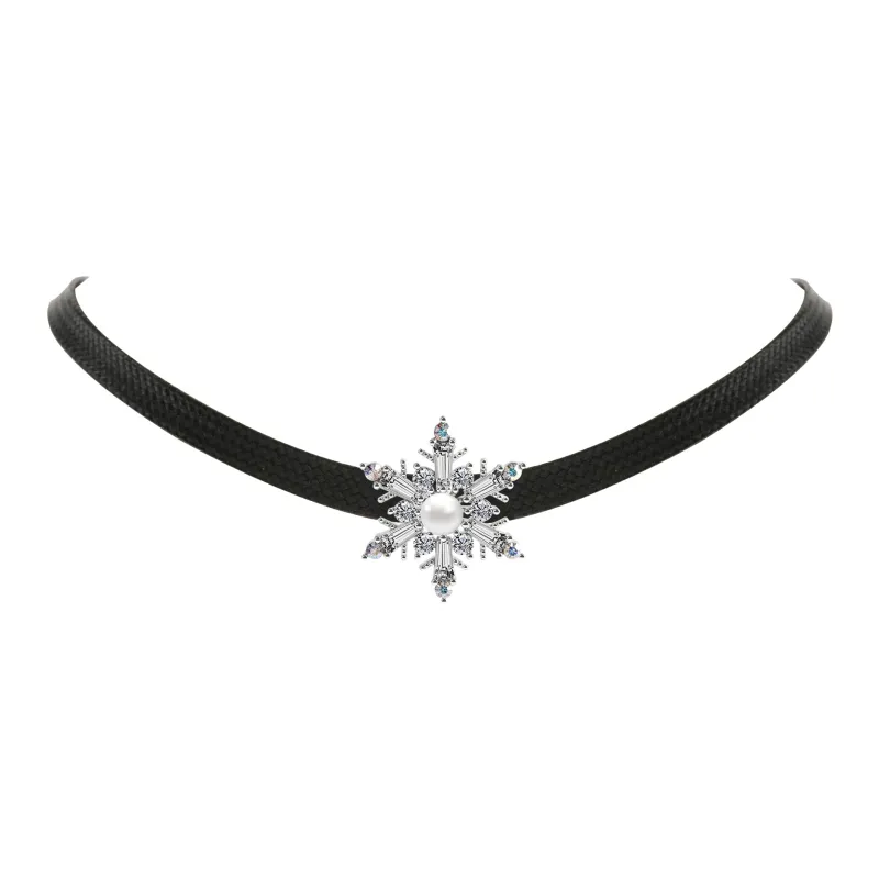 KEYS VIA PU Leather Copper Alloy Synthetic Cubic Zirconia Rhinestone Necklaces Women's-0