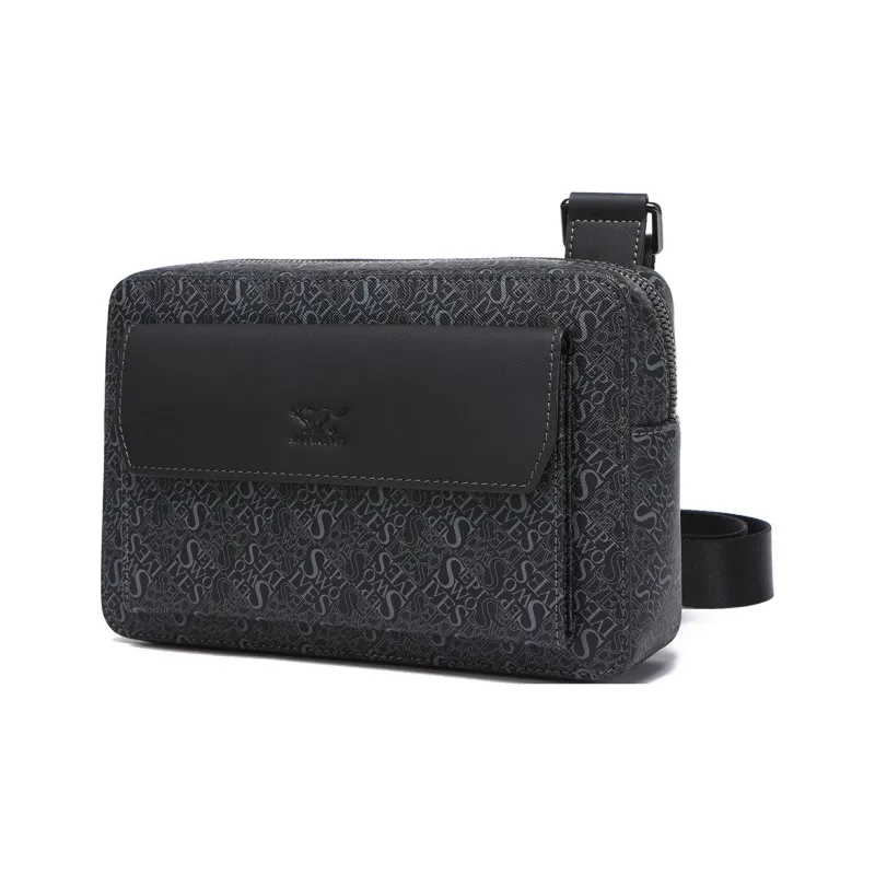 SEPTWOLVES Cow Leather Shoulder Bag Crossbody Bag Regular Men's Black-1