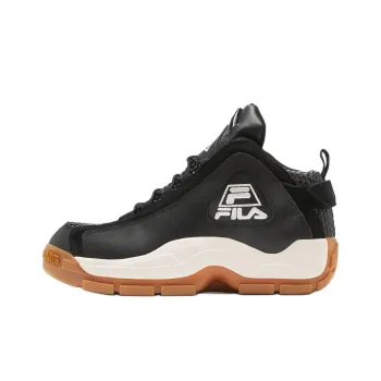 FILA Grant Hill 2 Anti Slip Wear Resistant Mid Top Basketball Shoes Unisex Black White