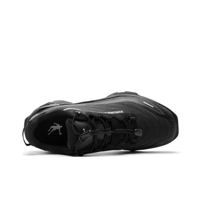 QIAODAN Light Cavalry Running Shoes Men Low Top Black/Silver-7