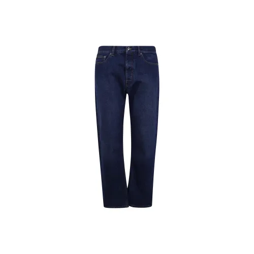 OFF WHITE Logo Patch Straight Leg Jeans