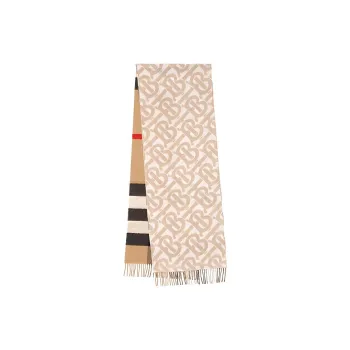 Burberry Reversible Monogram Cashmere Scarf