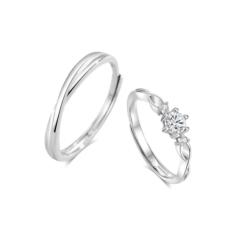 BLANK IN BLANK Sterling Silver Rings Unisex Date Snake Year Ornament Box-0