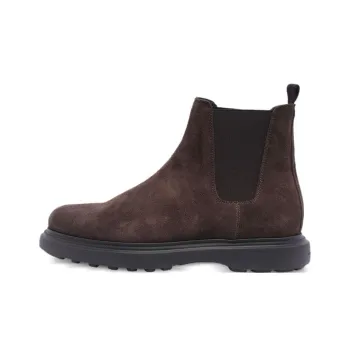 Stuart Weitzman/SW Amos Short Chelsea Boots Men's Dark Brown