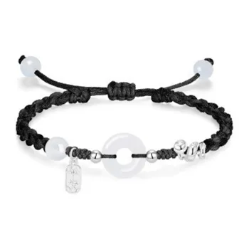 HOLLY RYAN Vintage Elegance Chinese Style New Chinese Style Peace Buckle Woven Rope Bracelet Unisex