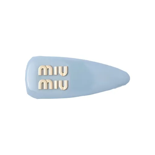 MIU MIU Metal Hair Clips Women's Interstellar Blue