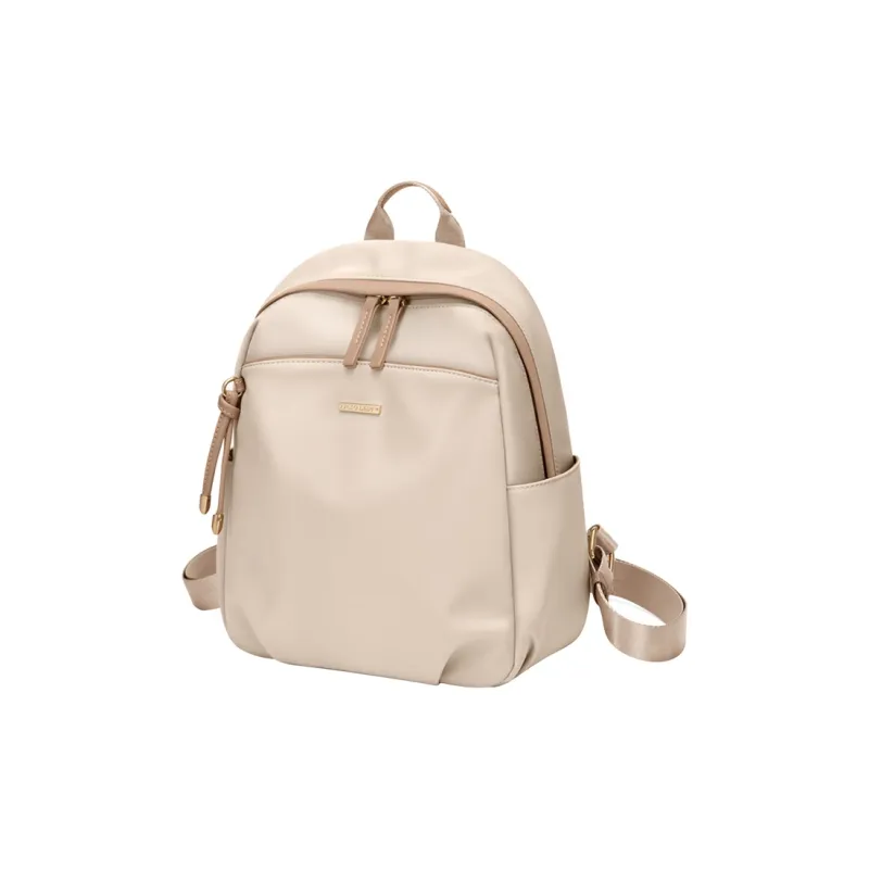POLO Fabric Backpack Regular Women's Milk Tea Apricot/Classic Black-0