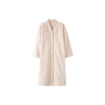 XIAFENYAN Pajama Robe Women's Apricot