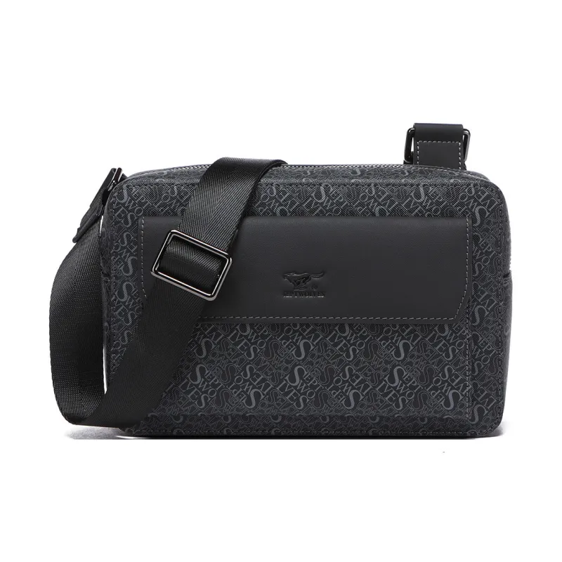 SEPTWOLVES Cow Leather Shoulder Bag Crossbody Bag Regular Men's Black-0