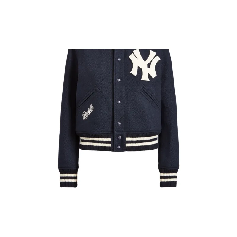Polo Ralph Lauren SS22 Baseball Jacket Women's Marine Blue-5