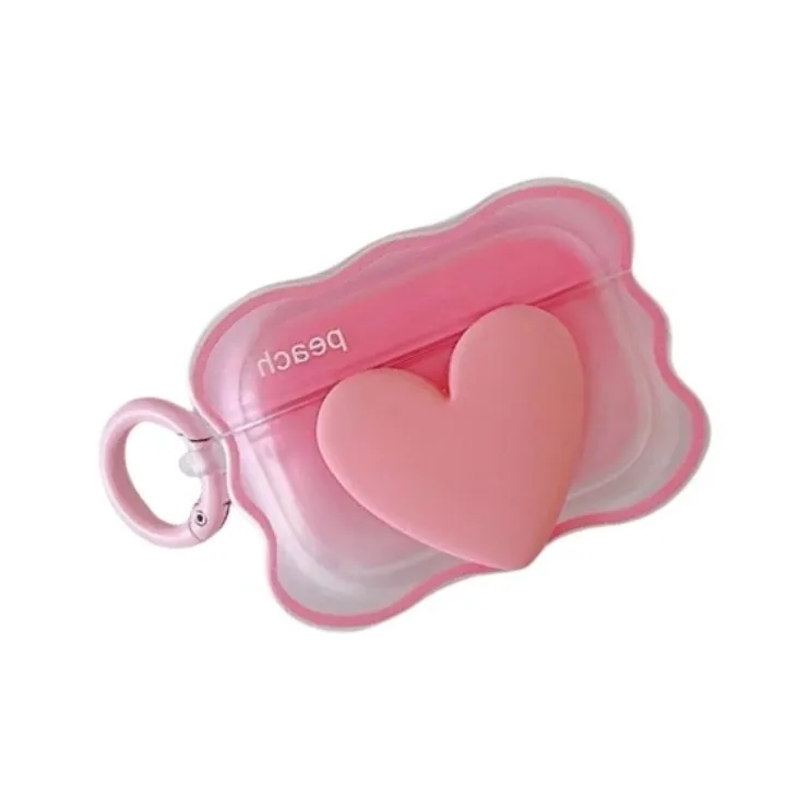 BYZ Compatible With AirPods 1st/2nd Gen/AirPods Pro/AirPods 3rd Gen TPU Wave Heart Headphone Case-5