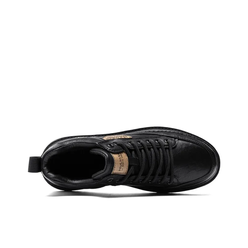 Mulinsen Warm Anti-Slip And Wear-Resistant Height Increasing Mid-Top Skateboard Shoes Men's-12