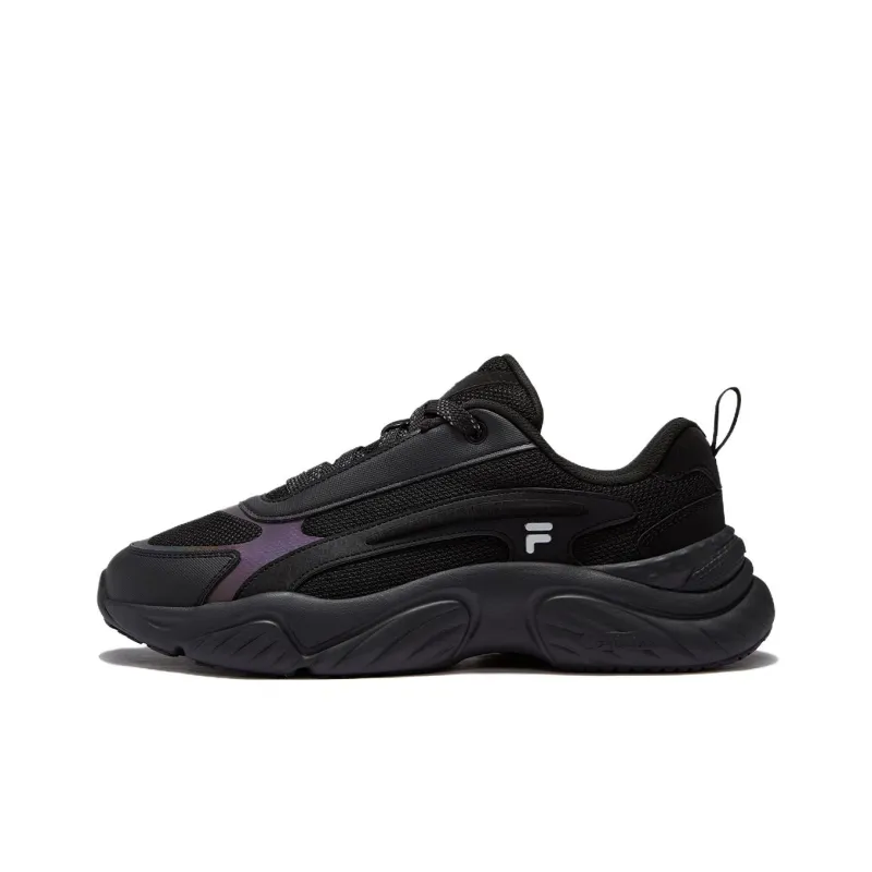 FILA FUSION Conch D Anti Slip Wear Resistant Low Top Casual Shoes Men's Black-0