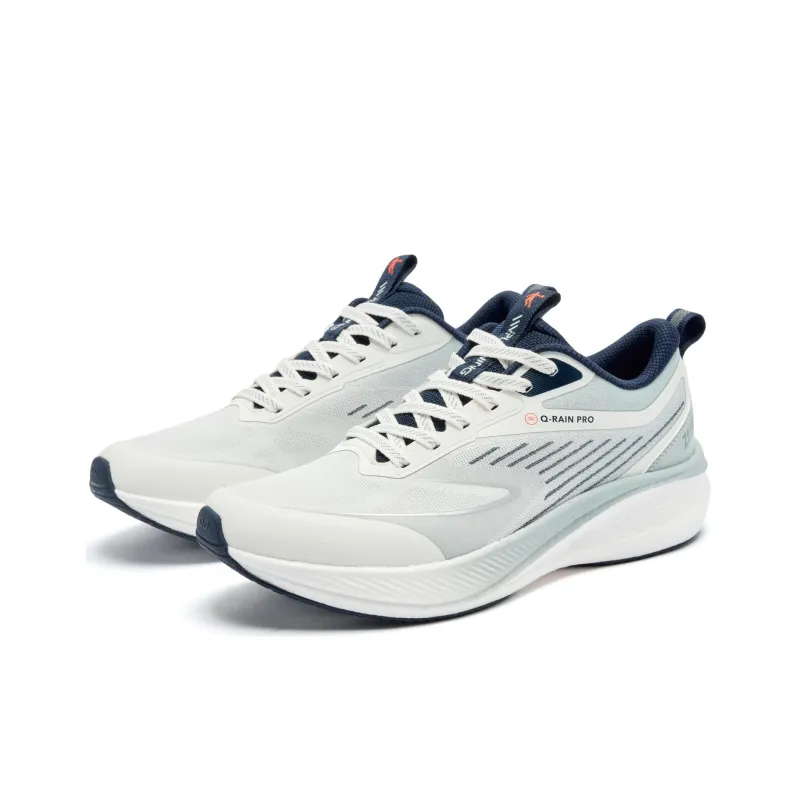 QIAODAN Rapid LITE Running Shoes Men Low Top Ivory/Crab Shell Green-3