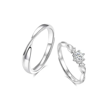 BLANK IN BLANK Sterling Silver Rings Unisex Girlfriend Anniversary Birthday Box