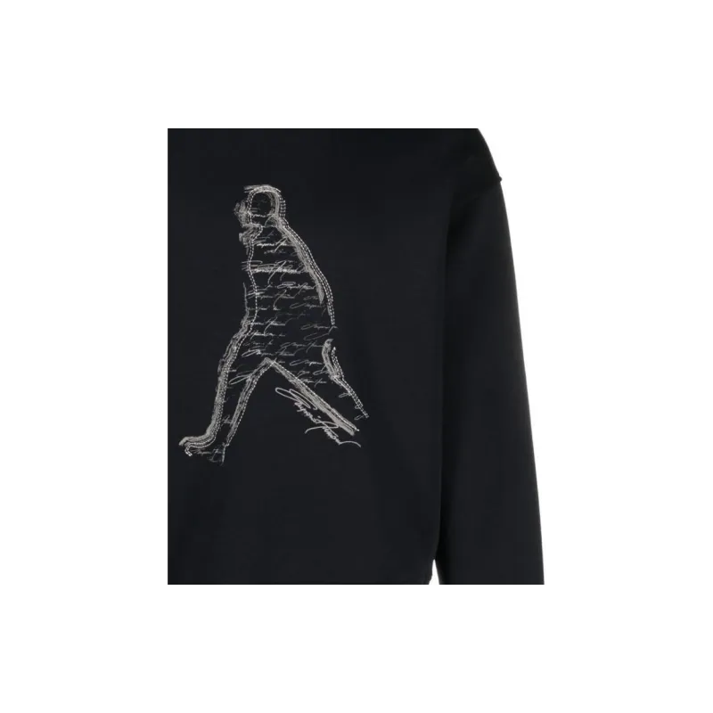 EMPORIO ARMANI Silhouette Printed Crew Neck Sweatshirt-3