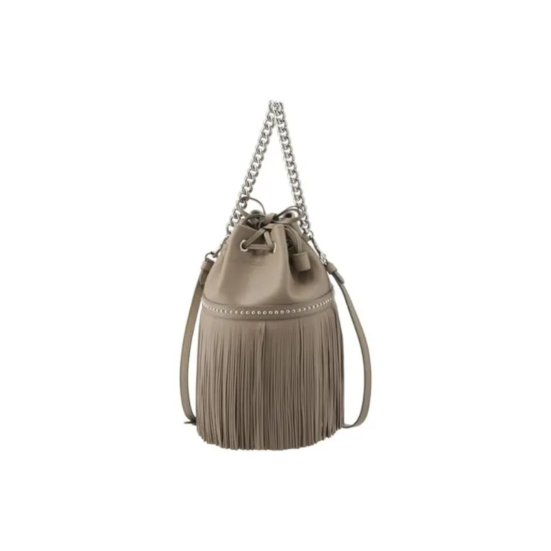 J&M Calfskin Shoulder Bag Crossbody Bag Handbag Medium Size Women's Warm Taupe Gray-0