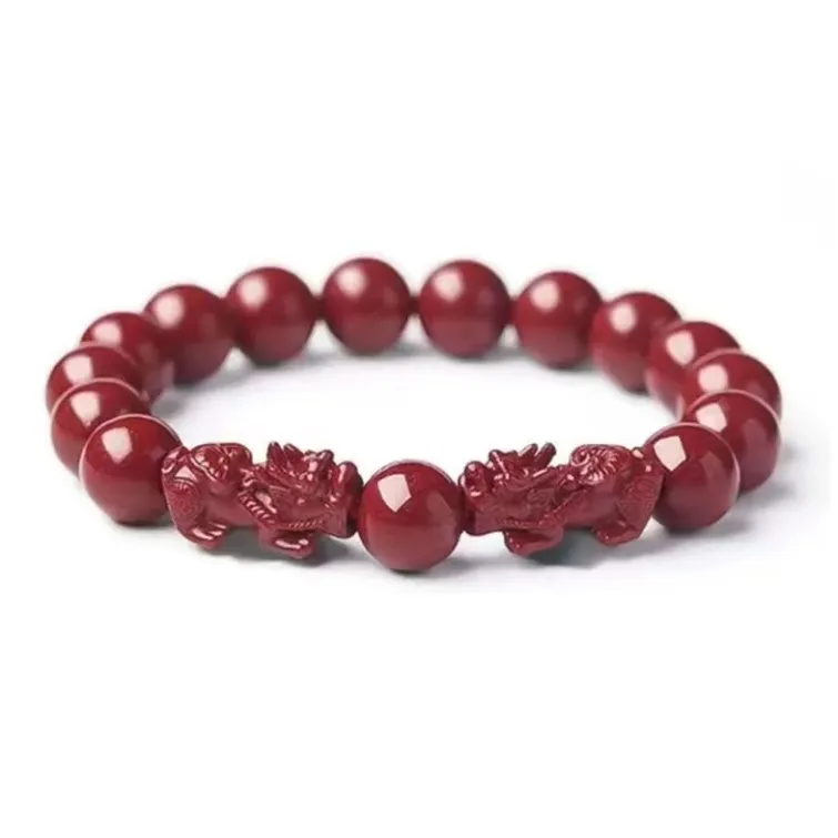 Bubble Scallops Reconstructed Cinnabar Bracelets Unisex-6