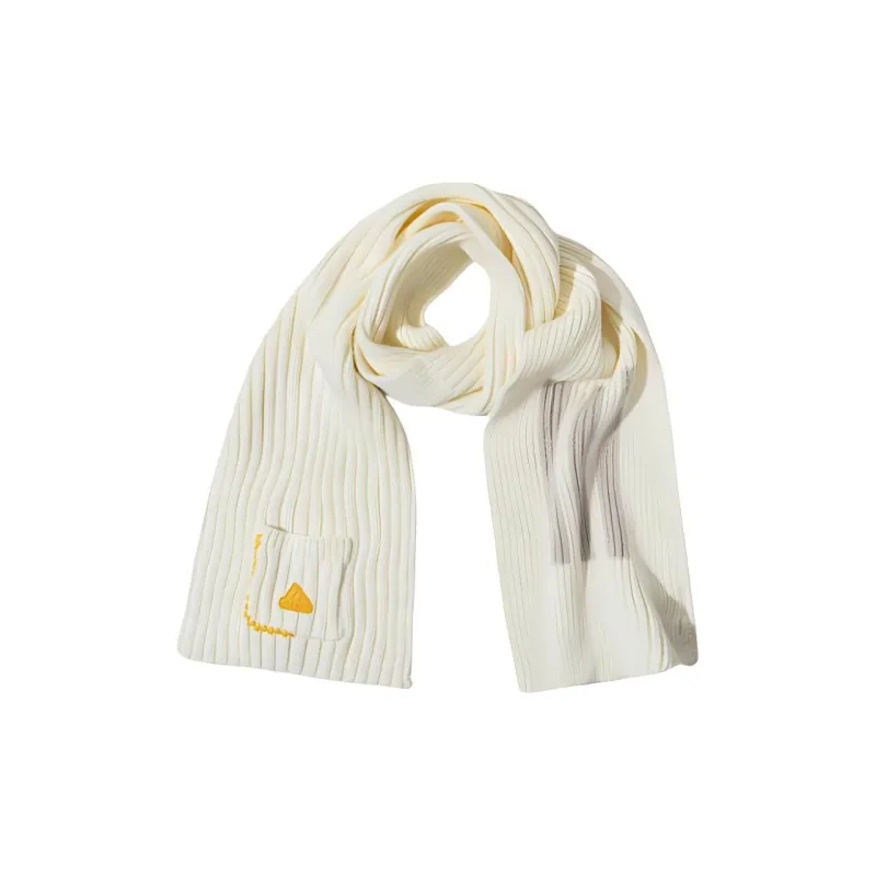 Adidas Acrylic Knit Scarves Unisex Beige-0