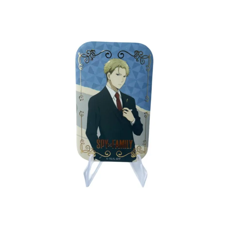 Gu Niang Anya Forger Loid Forger Yor Forger Bond Forger SPY X FAMILY Gold Foil Square Badges-1