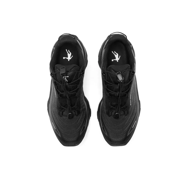 QIAODAN Light Cavalry Running Shoes Men Low Top Black/Silver-6