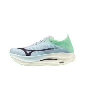 Mizuno WAVE REBELLION PRO Anti Slip Wear Resistant Low Top Marathon Running Shoes Unisex Blue Black Green