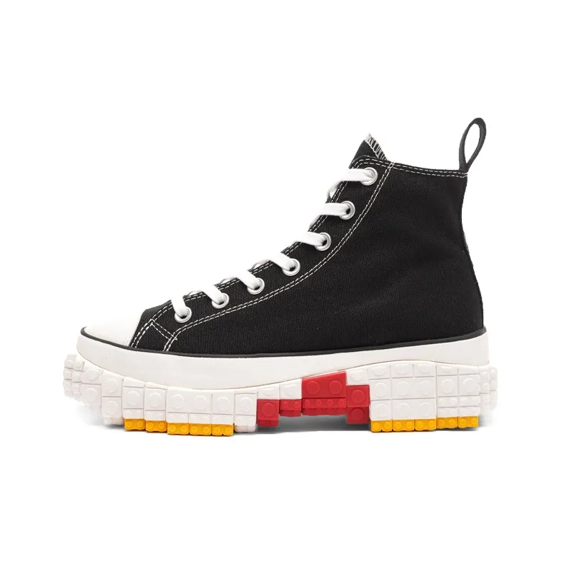 Ccilu Building Blocks Shoes Lightweight Height Increasing High Top Canvas Shoes Unisex GREENPLAX-15