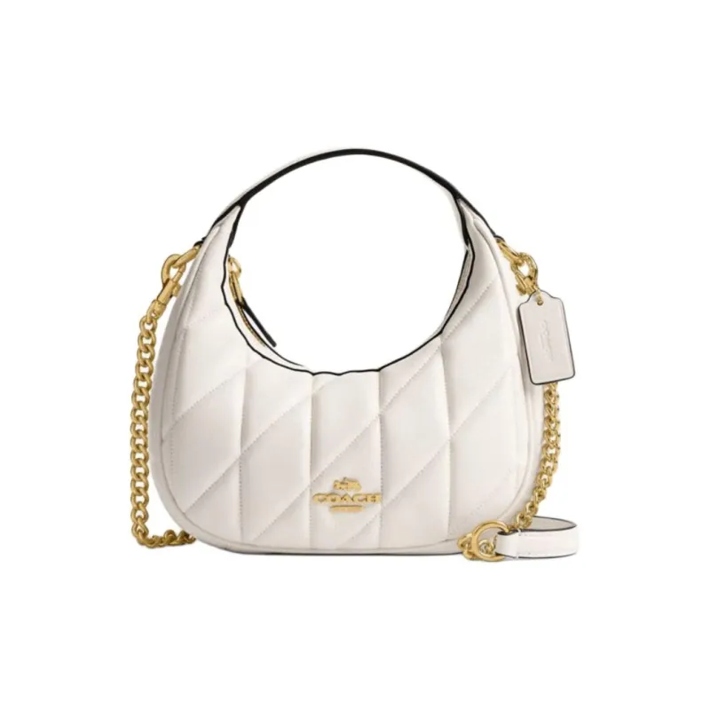 COACH Sheepskin Chain Bag One Shoulder Handbag Mini Women's Chalk White-0