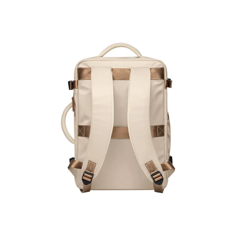 POLO Fabric Backpack Large Size Women's Milk Tea Apricot/Classic Black-2