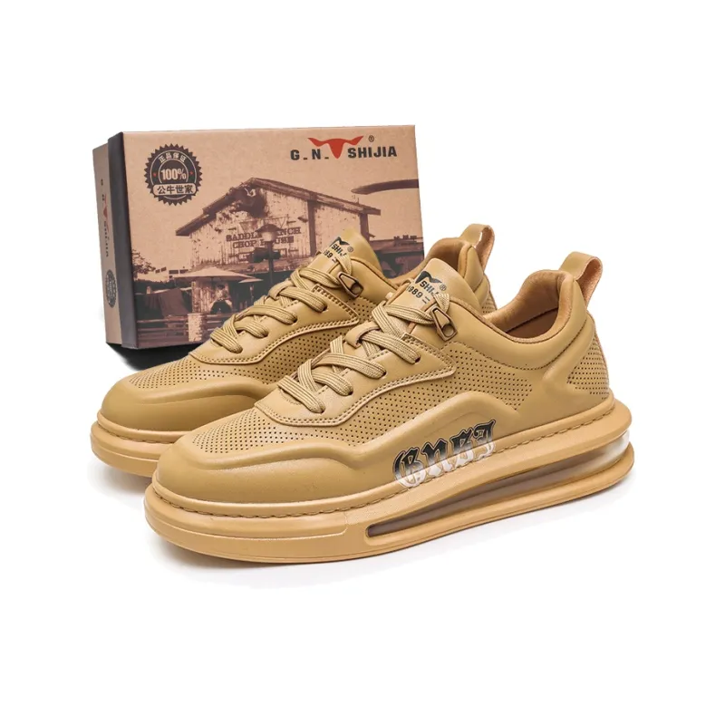 G.N.SHIJIA Lightweight Breathable Height Increasing Low Top Skateboard Shoes Men's-16