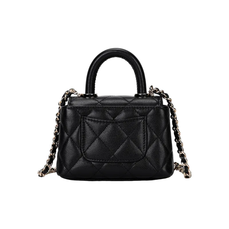CHANEL Grain Caviar Calfskin Shoulder Bag, Crossbody Bag, Handbag Women's Black-2
