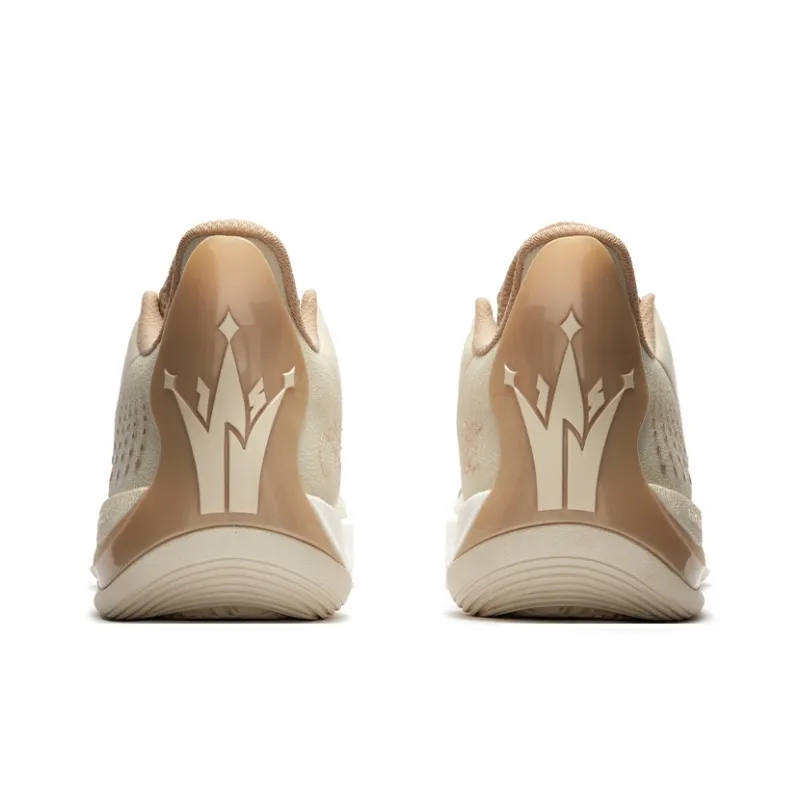 361° Cushioning Anti Slip And Wear Resistant Low Top Basketball Shoes Men's Beige Brown-3