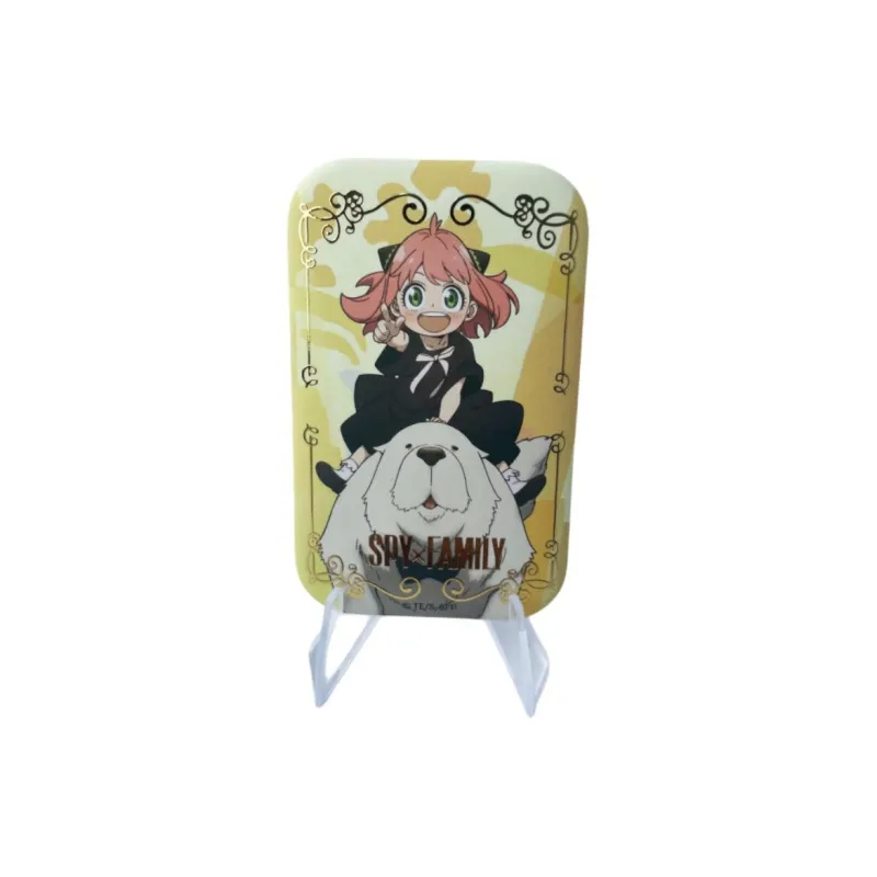 Gu Niang Anya Forger Loid Forger Yor Forger Bond Forger SPY X FAMILY Gold Foil Square Badges-5