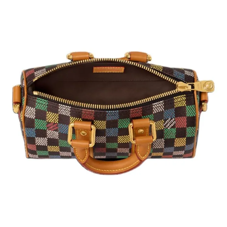 LOUIS VUITTON Coated Canvas Handbag Unisex Multicolor-3