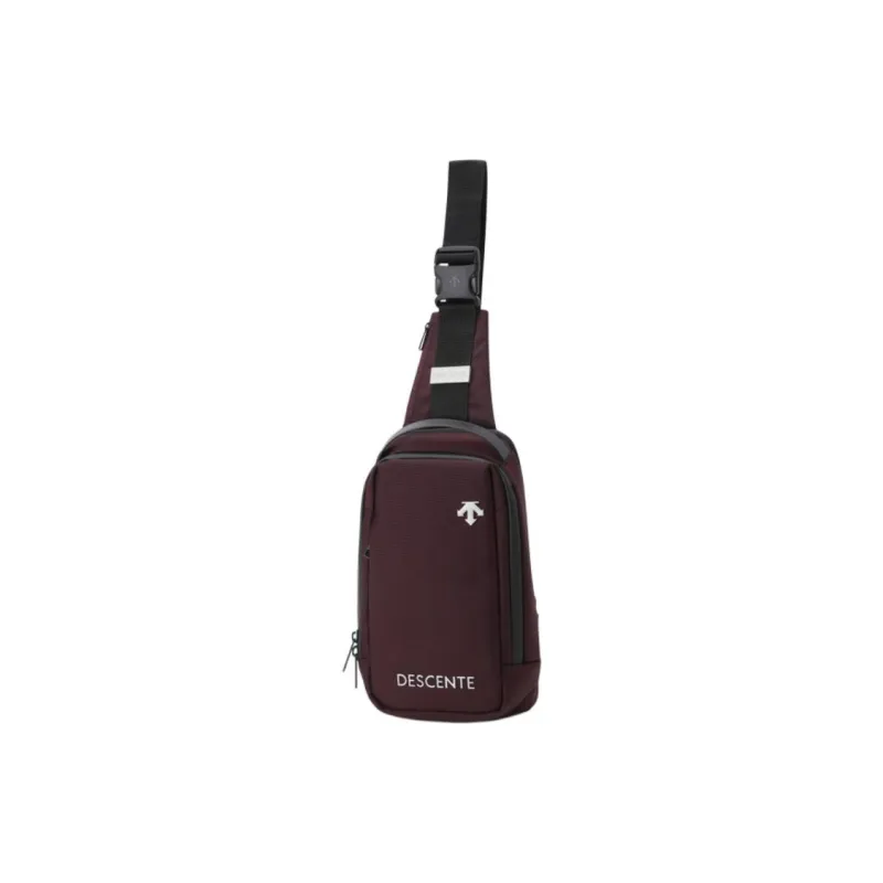 DESCENTE Nylon Crossbody Bag Sling Bag Medium Size Unisex Burgundy-1