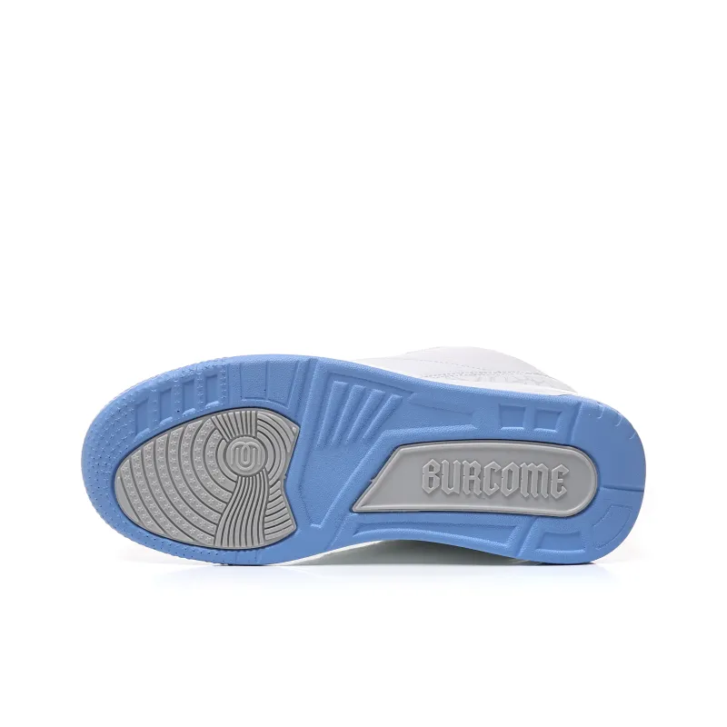DD&OO Coverage Slip Resistant Waterproof Low Top Skateboard Shoes Unisex White Blue-5