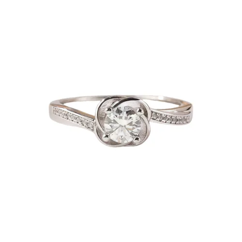 Stone On The Line S925 Silver Moissanite Rings Women's
