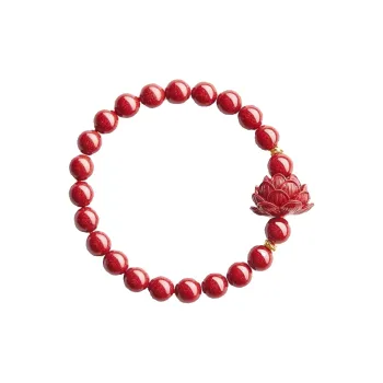 Strange Snow Reconstructed Cinnabar Bracelets Unisex