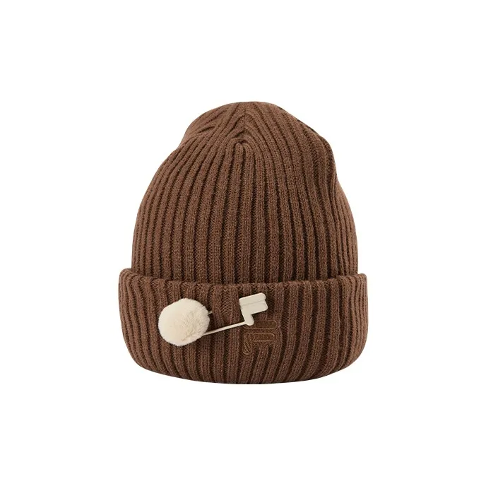 FILA FUSION Acrylic Beanies Unisex Nai Xiong Brown-1