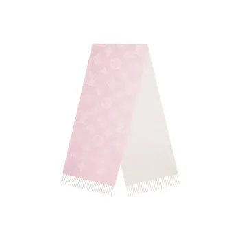LOUIS VUITTON Cashmere Knit Scarves Women's Pink