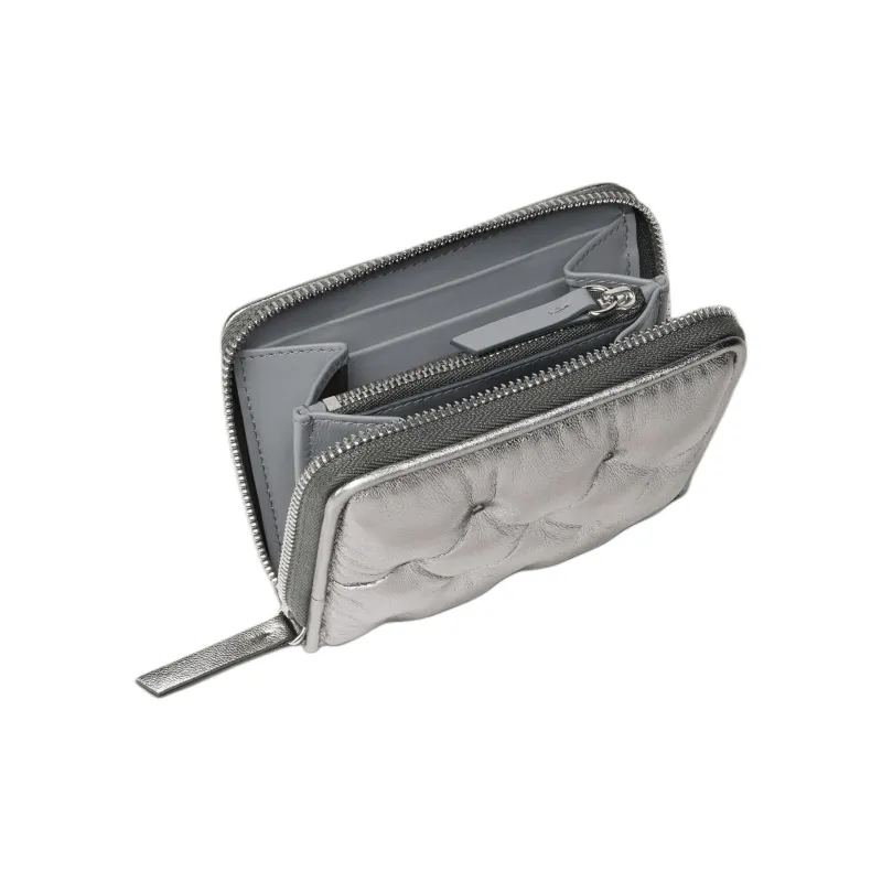 Maison Margiela Glam Slam Sheepskin Wallet Trumpets Women's Metallic Gray-3