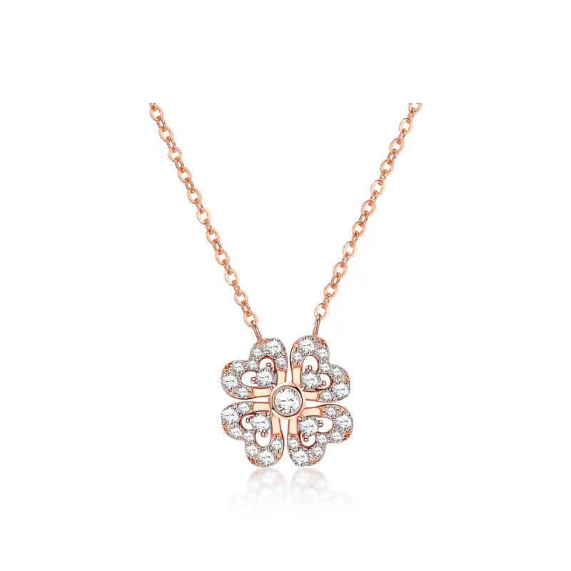 CHIEMOT S925 Silver Collarbone Chain Necklace Women's-3